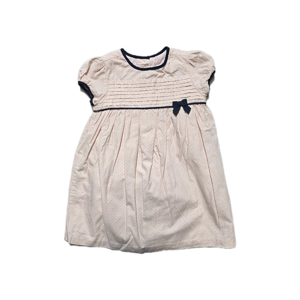 JANIE AND JACK BABY GIRL‎ DRESS SIZE 12-18 Months Pink Blue Dots